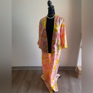 Vintage Fashions by Marilyn New York Maxi kimono cover  Size: M Marilyn NY